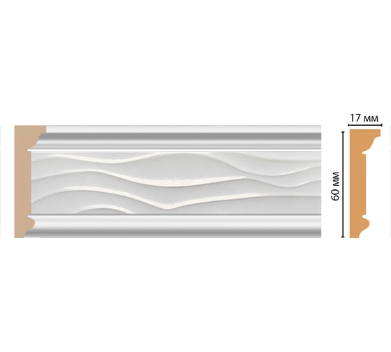 Потолочный плинтус Decomaster 60x17x2400 мм D219-114 ДМ