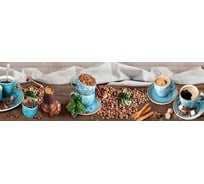 Кухонный фартук Студия фартуков Голубые чашки с кофе 2000x600 3202292