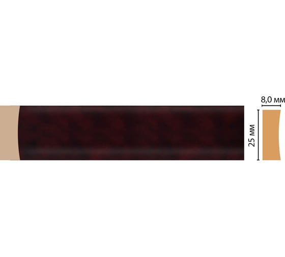 Молдинг Decomaster 25x8х2400 мм D046-62 ДМ