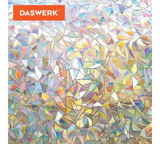Самоклеящаяся пленка на окно DASWERK Витраж статическая, без клея, солнцезащитная, 45x150 см 607968