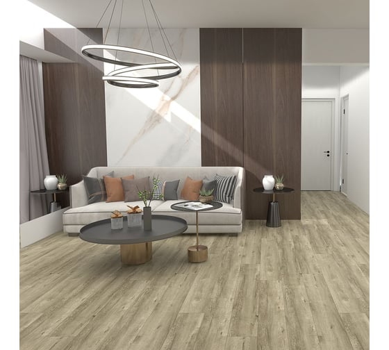 Виниловый пол с подложкой Lamiwood QUARTZWOOD (Дуб Челси; класс 43; 5 мм, микрофаска; площадь упаковки 2,24 кв.м) Q-10 1