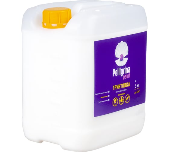 Грунтовка PELLIGRINA PAINT проникающая, для внутренних работ, 5 кг 231238