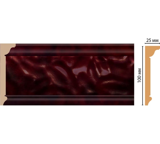 Плинтус потолочный Decomaster 100x25x2400 мм D215-62