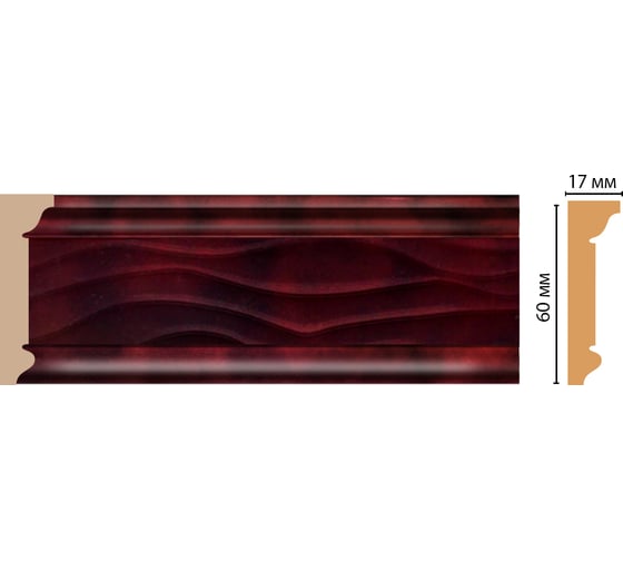 Плинтус потолочный Decomaster 60x17x2400 мм D219-62