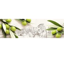 Кухонный фартук ООО Оптион Итальянская олива (ПВХ; с уф-печатью; 3000x600x1 мм) 82483
