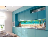 Кухонный фартук на стену ООО Оптион Остров (3000x600 мм; термоперевод) 7141