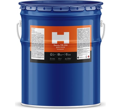 Эмаль HAMMERTON ПФ-266 светлый орех, 20 кг 212320 241537