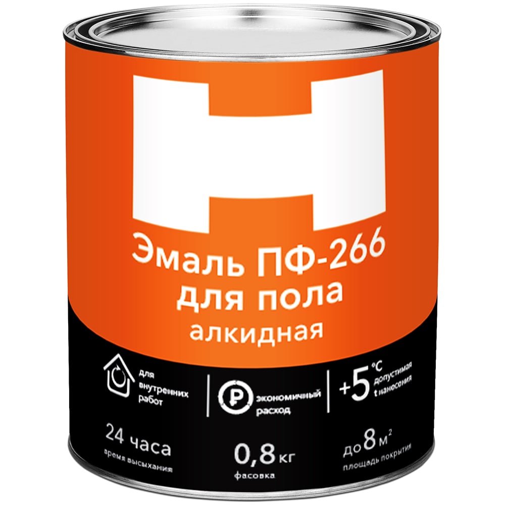 Эмаль HAMMERTON ПФ-266 золотисто-коричневая, 0.8 кг 212108 241529 ...