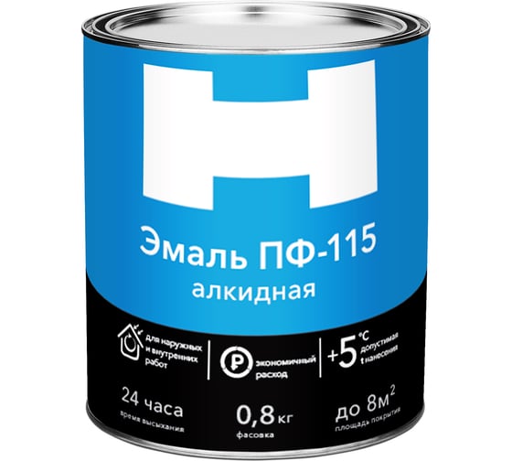 Эмаль HAMMERTON ПФ-115 ярко-зеленая, 0.8 кг 211908 241523 1