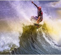 Фотообои Студия фотообоев На серфе по волнам, 300x270 см, 3 полотна 1309880