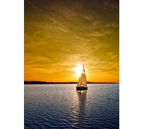 Фотообои Студия фотообоев Парусник на закате, 200x270 см, 2 полотна 1201551