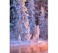 Фотообои Студия фотообоев Река зимой, 200x270 см, 2 полотна 1203867