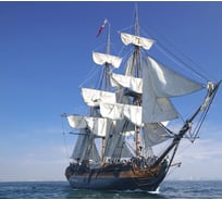 Фотообои Студия фотообоев Парусник в море, 300x270 см, 3 полотна 1302717