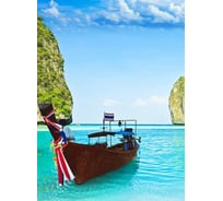 Фотообои Студия фотообоев Лодки у берега, 200x270 см, 2 полотна 1202847