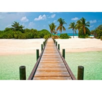 Фотообои Студия фотообоев Деревянный причал на морском берегу, 400x270 см, 4 полотна 1414802