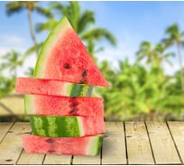 Фотообои Студия фотообоев Долька арбуза, 300x270 см, 3 полотна 1313616