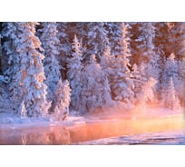 Фотообои Студия фотообоев Река зимой, 400x270 см, 4 полотна 1403867