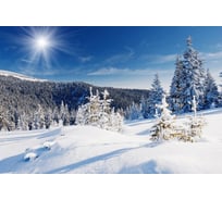 Фотообои Студия фотообоев Зимнее солнце в горах, 400x270 см, 4 полотна 1403618