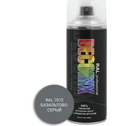 Аэрозольная эмаль Decorix RAL PROFESSIONAL (глянцевая; базальтово-серый RAL 7012; 520 мл) 0138-7012 DX