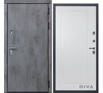Дверь DIVA 48 (2050x860 мм; правая; бетон темный - Н10 белый софт) УТ-00075127