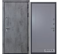Дверь DIVA 48 (2050x860 мм; правая; бетон темный - Н10 Силк Маус) УТ-00075171
