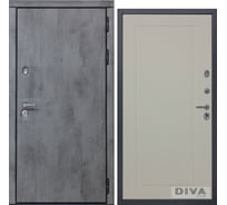 Дверь DIVA 48 (2050x860 мм; правая; бетон темный - Н10 софт шампань) УТ-00075174