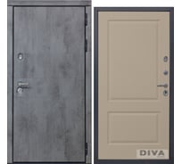 Дверь DIVA 48 (2050x860 мм; правая; бетон темный - Д7 софт шампань) УТ-00075105