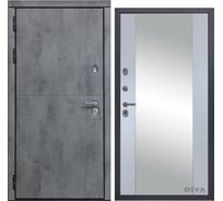 Дверь DIVA 48 (2050x960 мм; зеркало; левая; бетон темный - Д15 Силк Маус) УТ-00074080