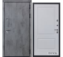 Дверь DIVA 48 (2050x960 мм; правая; бетон темный - Д7 белый софт) УТ-00071620