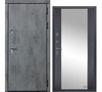 Дверь DIVA 48 (2050x960 мм; зеркало; правая; бетон темный - Д15 венге) УТ-00076396