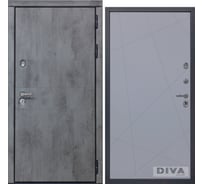 Дверь DIVA 48 (2050x960 мм; правая; бетон темный - Д11 Силк Маус) УТ-00072878