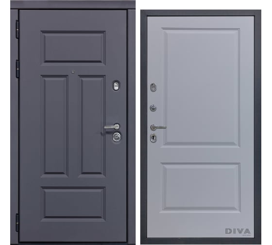 Дверь DIVA 47 (2050x860 мм; левая; ясень графит - Д7 Силк Маус) УТ-00074119