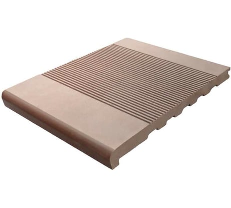 Ступень Groentec 322х30х4000 мм, полнотелая, брашированная, коричный SFВB 322-30-4000