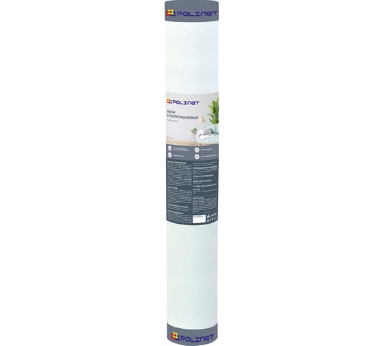 Обои стеклотканевые Polinet Рогожка средняя 1x25 м 70г/м2 290081