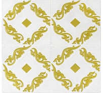 Мягкая самоклеящаяся 3D панель LAKO Барокко (комплект 5 шт.; белый; 70x70 см) LKD-5-1073