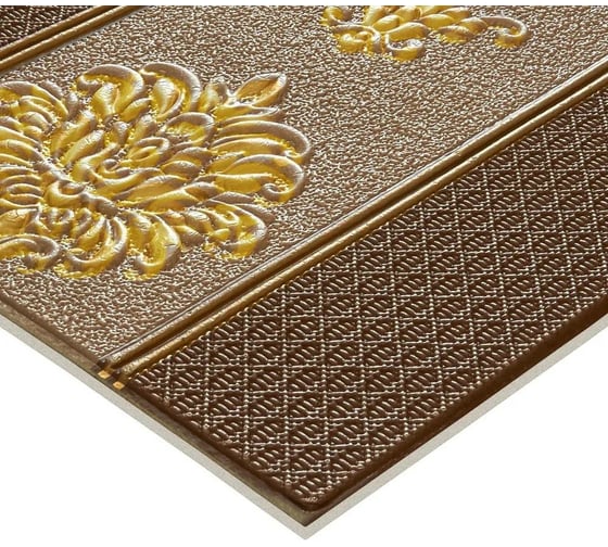 Мягкая самоклеящаяся 3D панель LAKO Барокко (коричневый; 70x70 см) LKD-1044