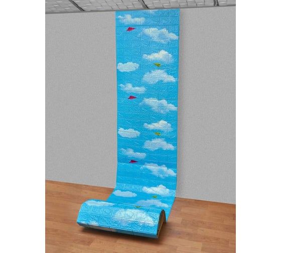Мягкая самоклеящаяся 3D панель LAKO Самолетики рулон, 70x600 см LKD-87-04-101-RU