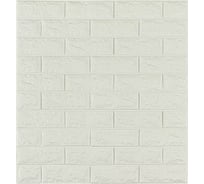 Мягкая самоклеящаяся 3D панель LAKO Кирпич (белый; комплект 5 шт.; 70x77 см) LKD-01-07-501-KO
