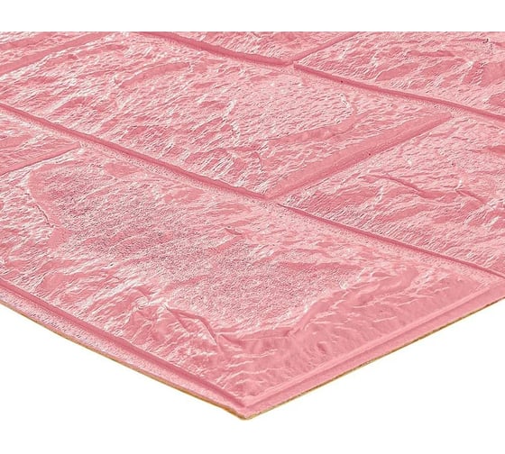 Мягкая самоклеящаяся 3D панель LAKO Кирпич (розовый; 70x77 см) LKD-01-04-04