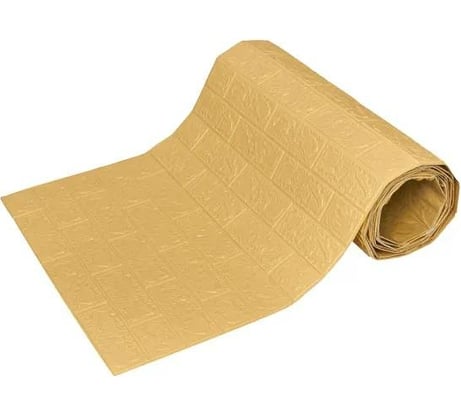 Мягкая самоклеящаяся 3D панель LAKO Кирпич (бежевый; рулон; 70x600 см) LKD-01-04-106-RU