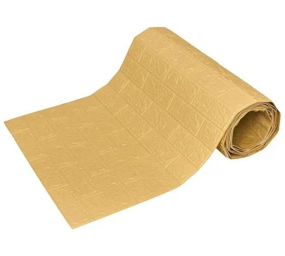 Мягкая самоклеящаяся 3D панель LAKO Кирпич (бежевый; рулон; 70x600 см) LKD-01-04-106-RU 1