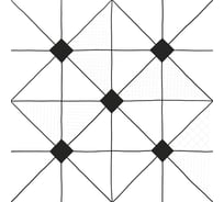 Декор LB CERAMICS Домино (белый геометрия; 30x30 см; площадь упаковки 1,35 кв.м) СК000039699