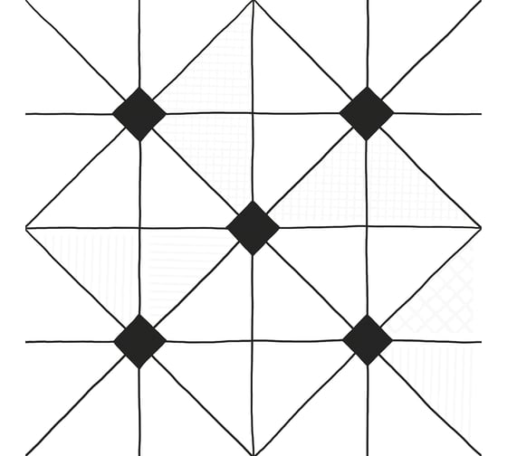 Декор LB CERAMICS Домино (белый геометрия; 30x30 см; площадь упаковки 1,35 кв.м) СК000039699