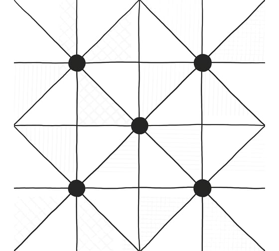 Декор LB CERAMICS Домино (белый геометрия; 30x30 см; площадь упаковки 1,35 кв.м) СК000039699