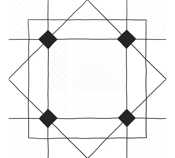Декор LB CERAMICS Домино (белый геометрия; 30x30 см; площадь упаковки 1,35 кв.м) СК000039699