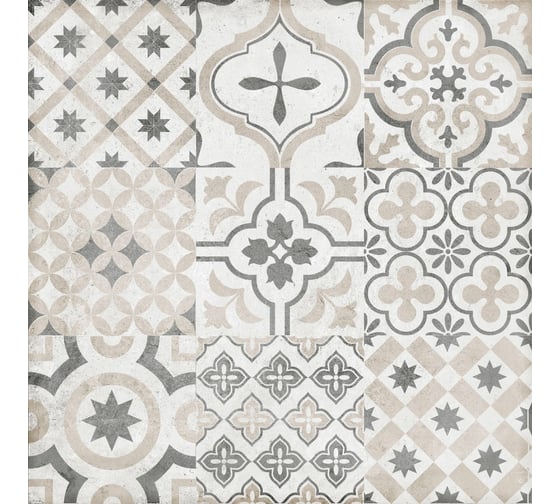 Керамогранит LB CERAMICS Цемент стайл (многоцветный орнамент; 45x45 см; площадь упаковки 1,62 кв.м) СК000037363