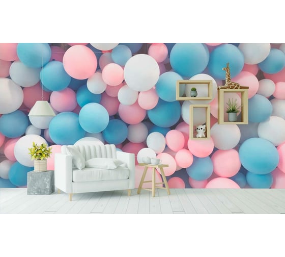 Флизелиновые фотообои PRIMAVERA Разноцветные пузыри 4х2.7 м PV-1250-P4