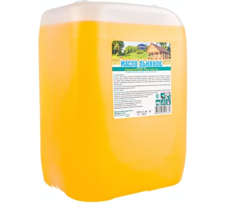 Льняное техническое рафинированное отбеленное масло БИАСК ГОСТ 5791-81 11 л 03.2.02.17.05.02.00
