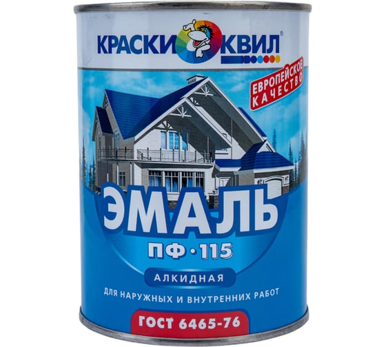 Эмаль Краски квил ПФ-115 (зеленая; банка 0,9 кг) 4607023390741