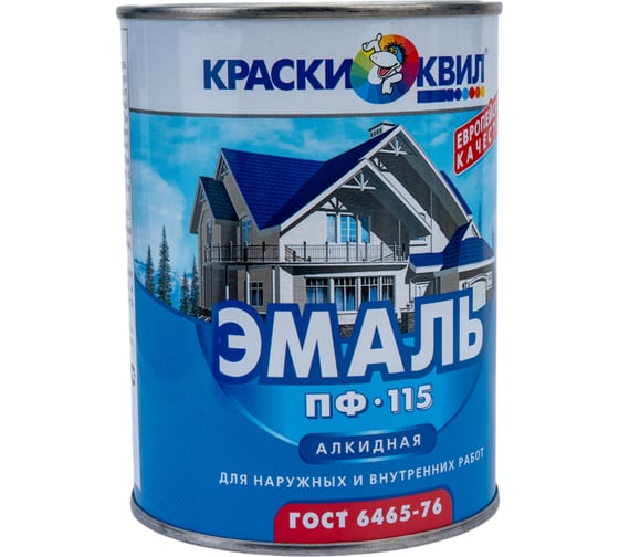 Эмаль Краски квил ПФ-115 (зеленая; банка 0,9 кг) 4607023390741